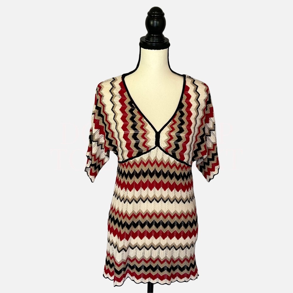 411 Vintage Style Crochet Chevron Pattern Top